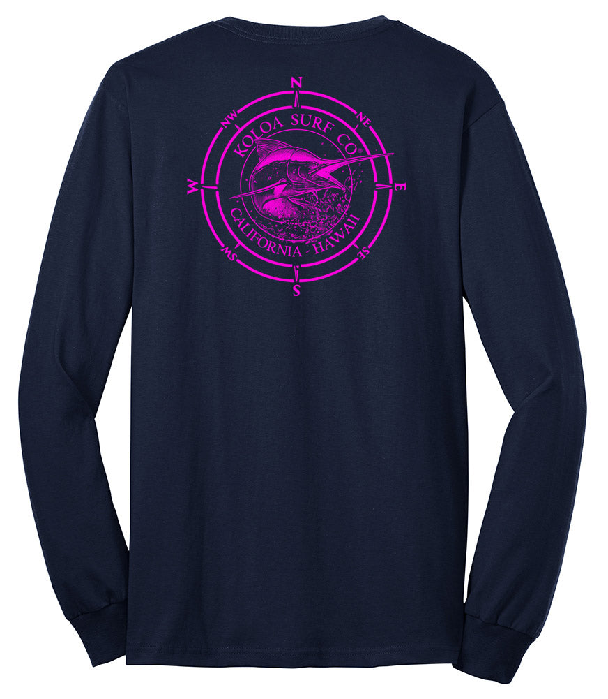Koloa Black Marlin 50/50 Long Sleeve T-Shirts