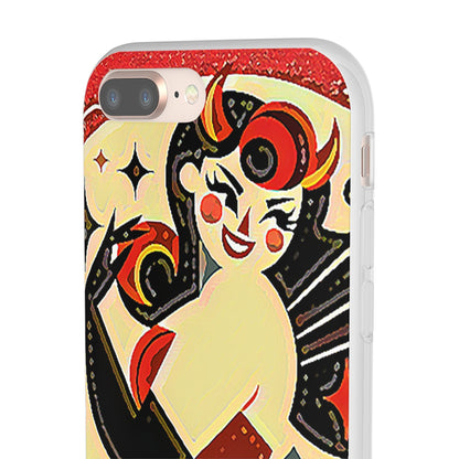 Red & Black Female Devil Flexi Phone Case
