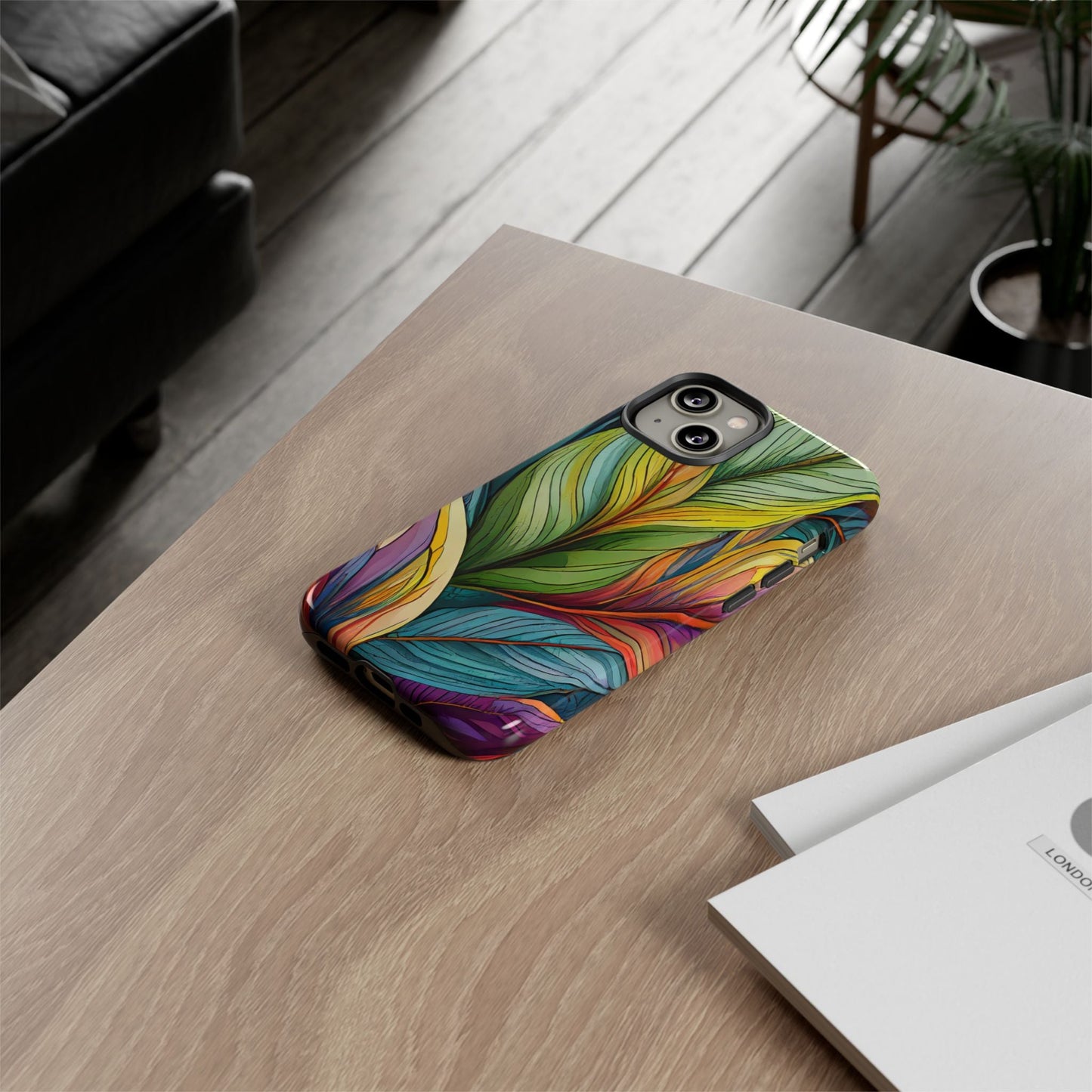 Vibrant Tropical Leaf Tough Phone Case