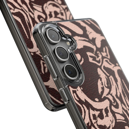 Gothic Abstract Skull Clear Phone Case