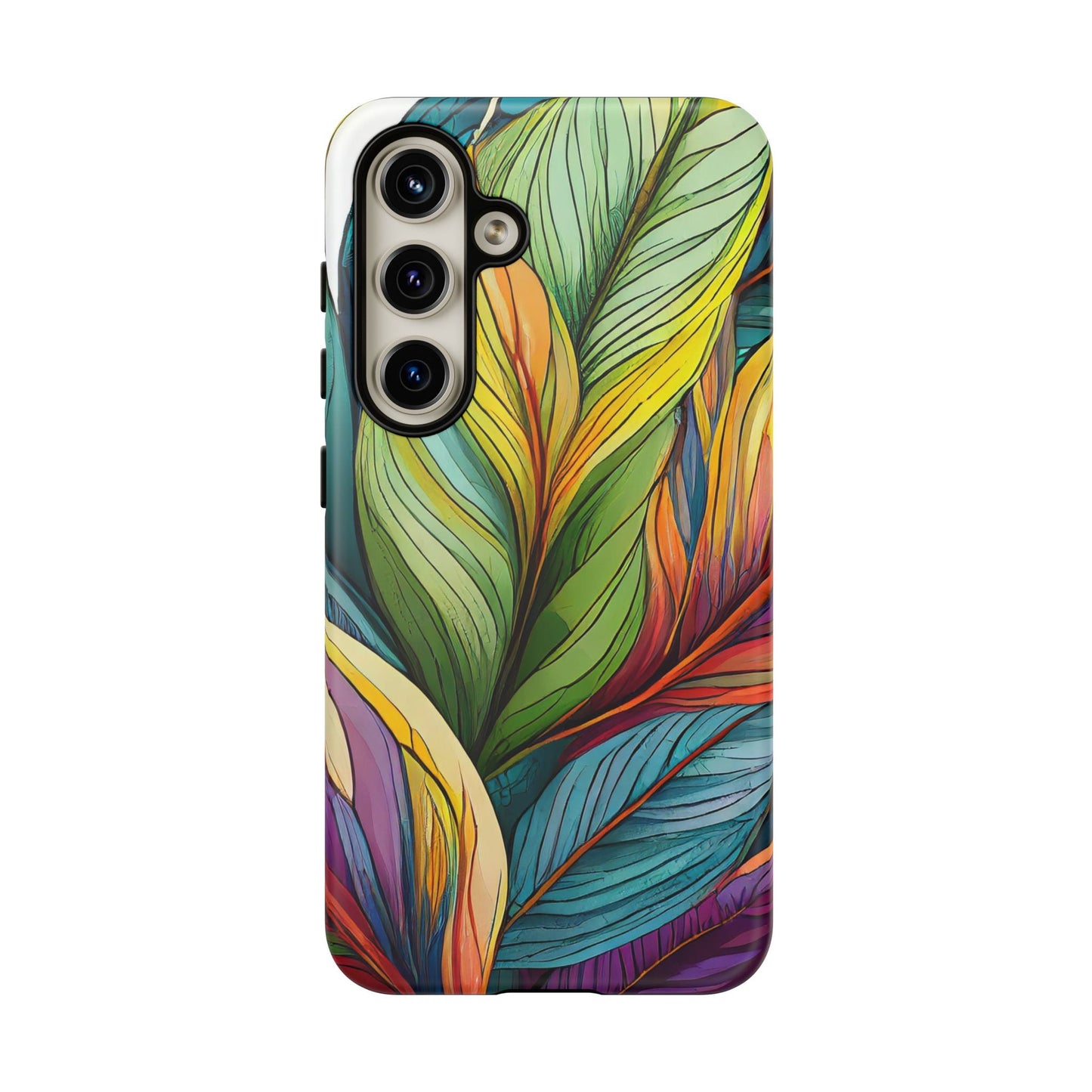 Vibrant Tropical Leaf Tough Phone Case