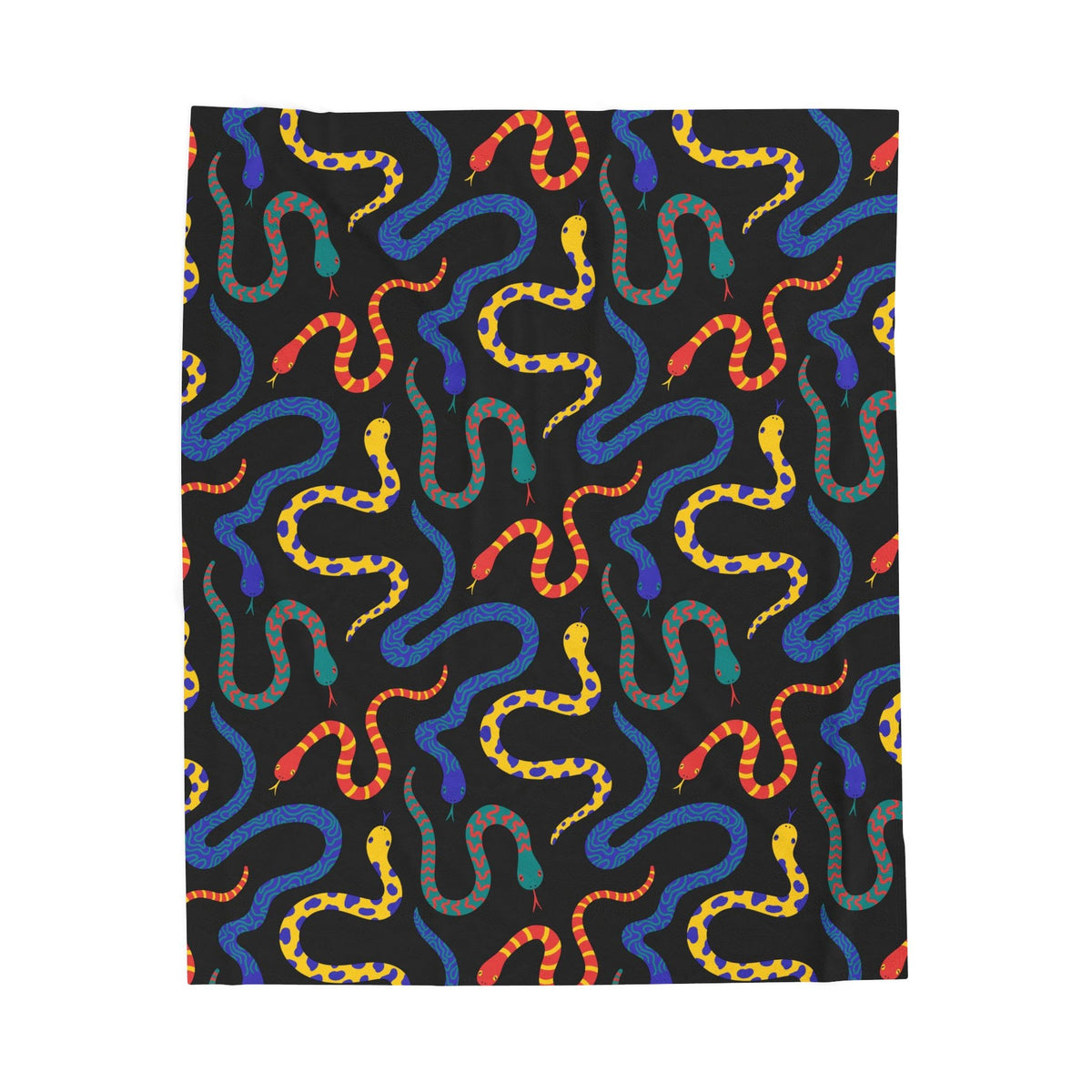 Vibrant Serpents Plush Throw