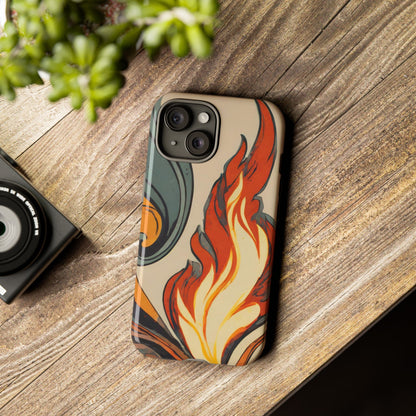 Artistic Flames Abstract Tough Phone Case
