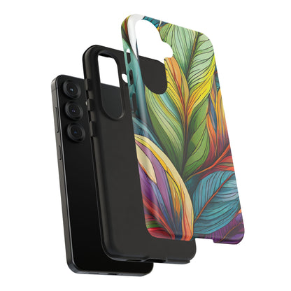 Vibrant Tropical Leaf Tough Phone Case