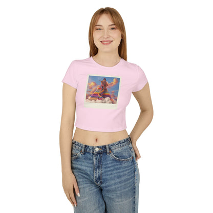 Nubian Kemet Polaroid Queen Women's Crop T-Shirt