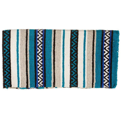 Turquoise Hogan Acrylic Blend 30x60 Saddle Blanket
