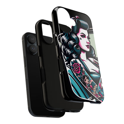 Vintage Retro Tattooed Pin Up Tough Phone Case