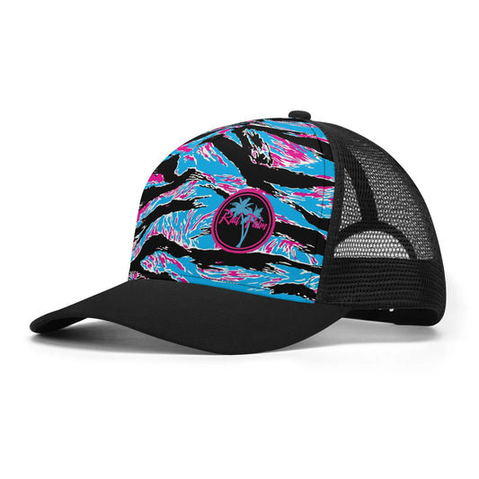 Miami Tiger Stripe Mesh Trucker Hat