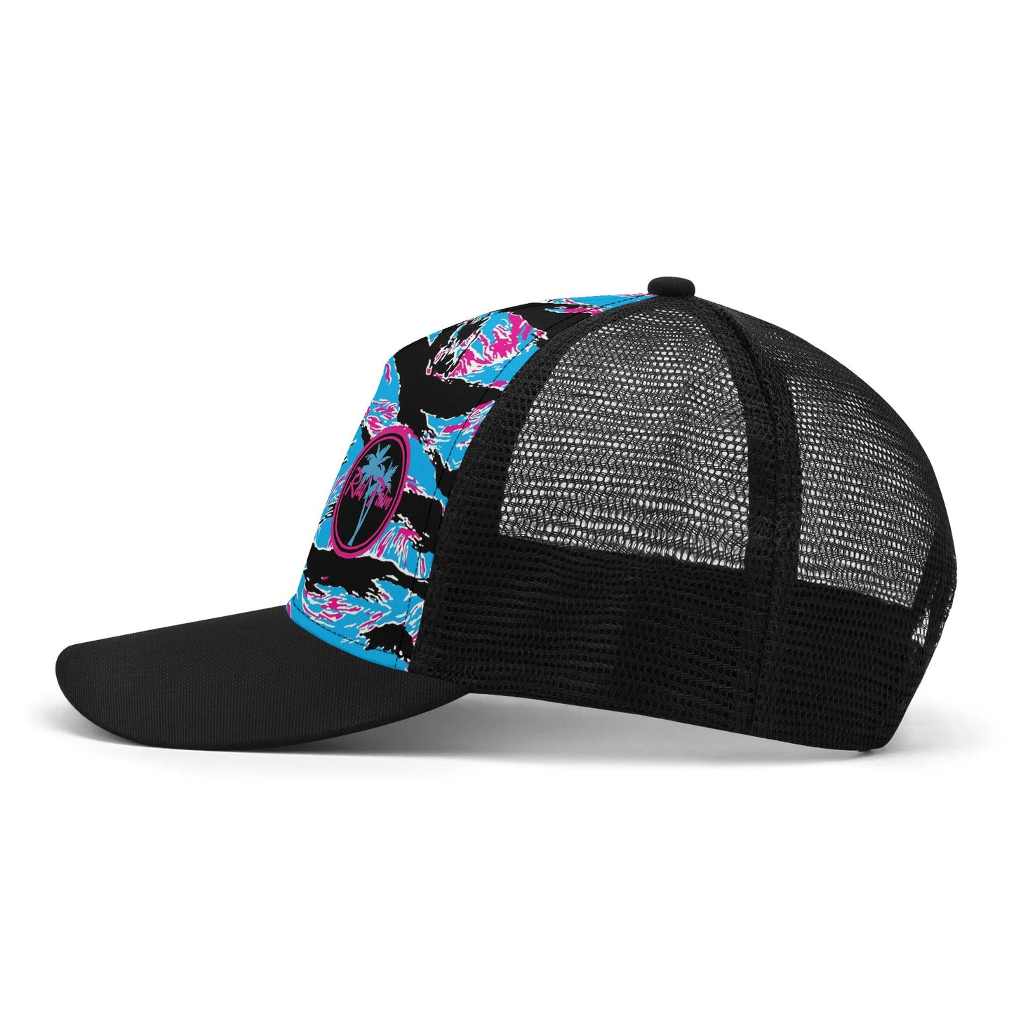 Miami Tiger Stripe Mesh Trucker Hat