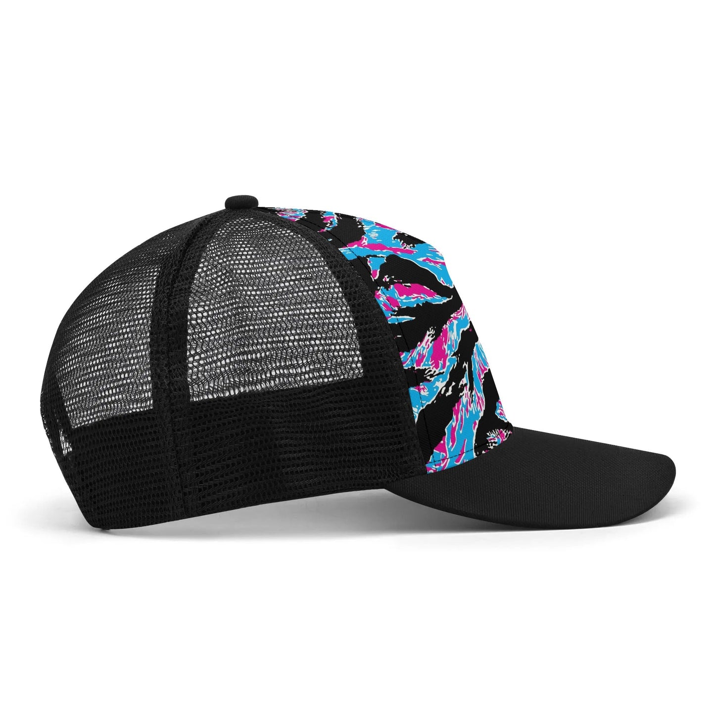 Miami Tiger Stripe Mesh Trucker Hat