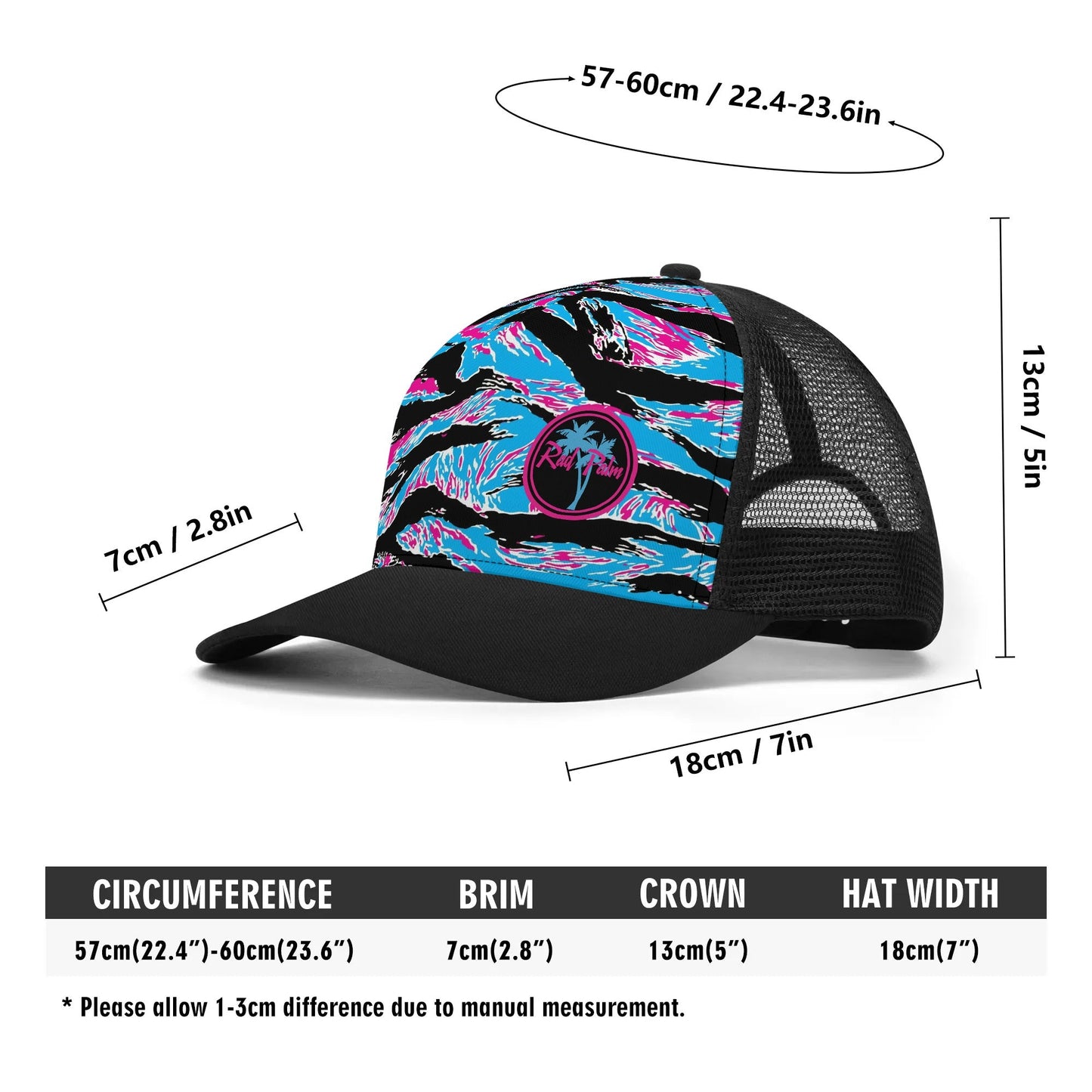 Miami Tiger Stripe Mesh Trucker Hat