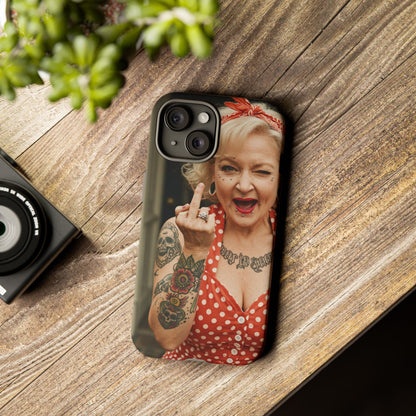 Rebellious Tattooed Betty White Tough Phone Case