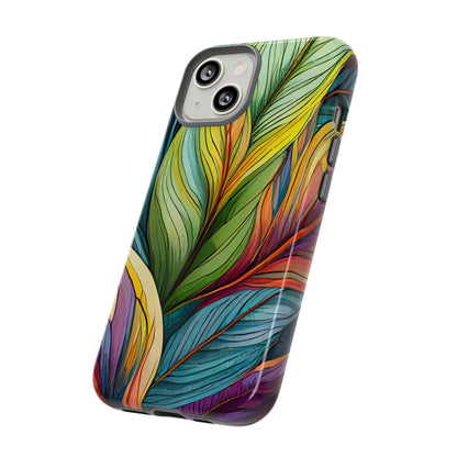 Vibrant Tropical Leaf Tough Phone Case