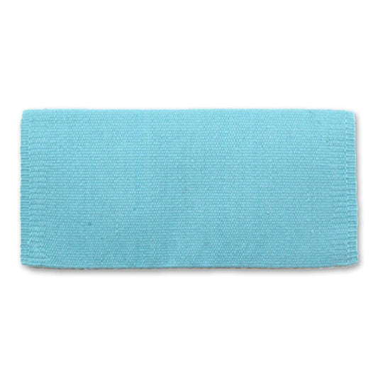 1314-76 San Juan Solid Aqua 36x34 New Zealand Wool Saddle Blanket
