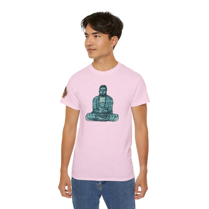 Fine Art Buddha Chalk Drawing Print Unisex Ultra Cotton Tee