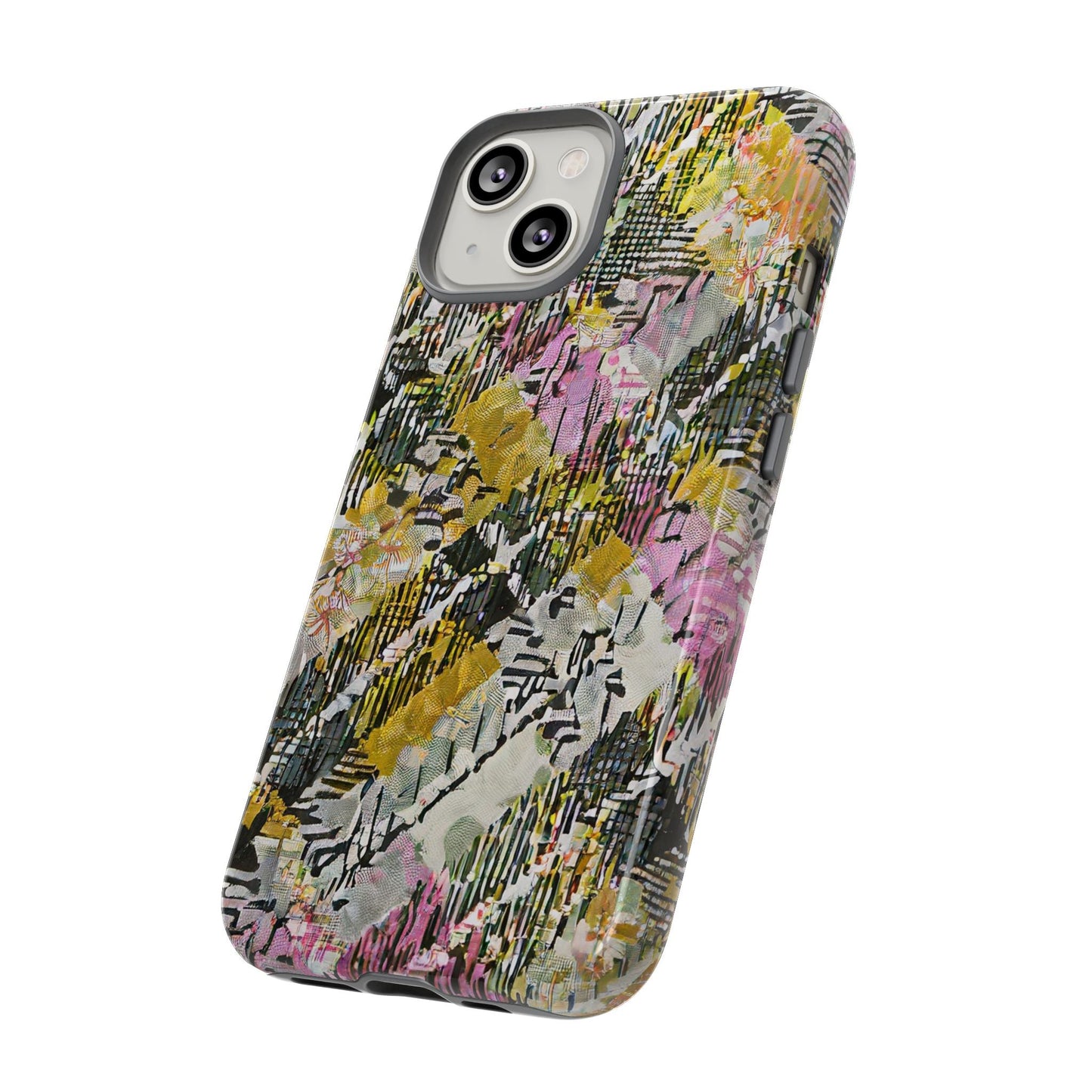 Purple Plaid Floral Artistic Tough Phone Case