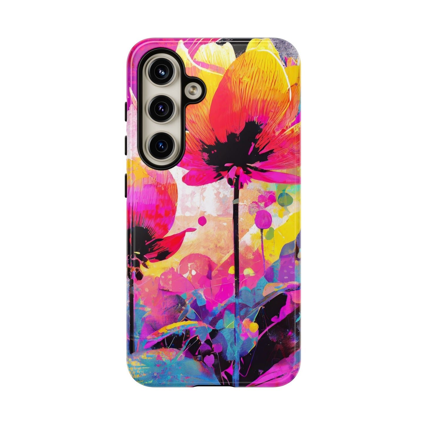 Neon Floral Tough Phone Case