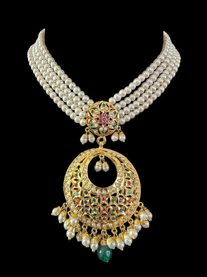 BR480 MUNIRA bridal set in Navratan ( READY TO SHIP )