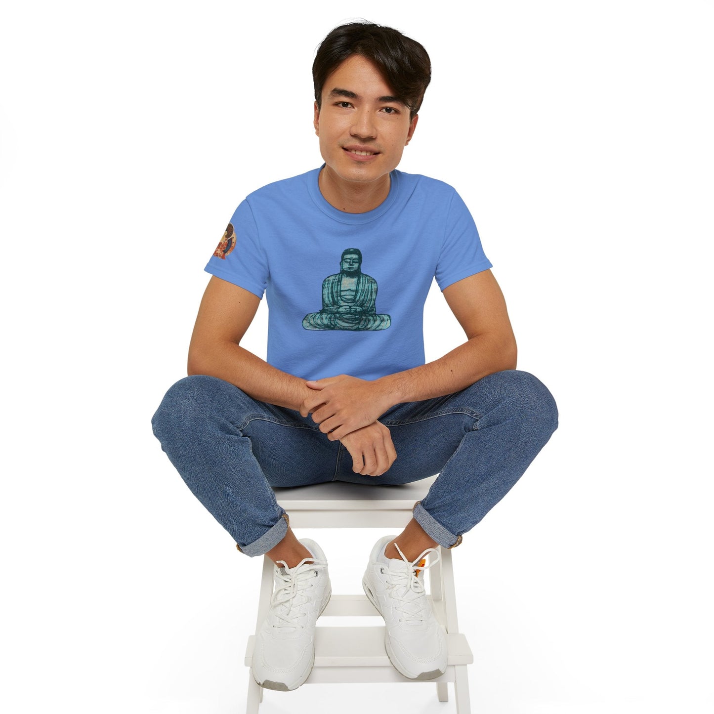 Fine Art Buddha Chalk Drawing Print Unisex Ultra Cotton Tee