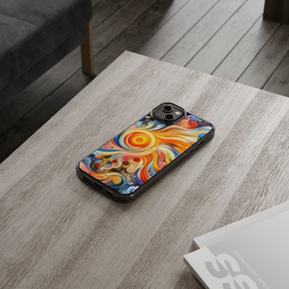 Colorful Abstract Swirl Clear Phone Case