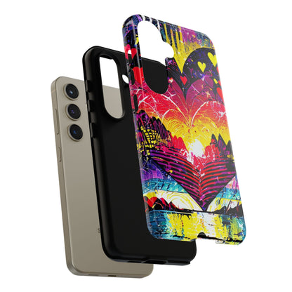 Vibrant Heart Sunset Tough Phone Case
