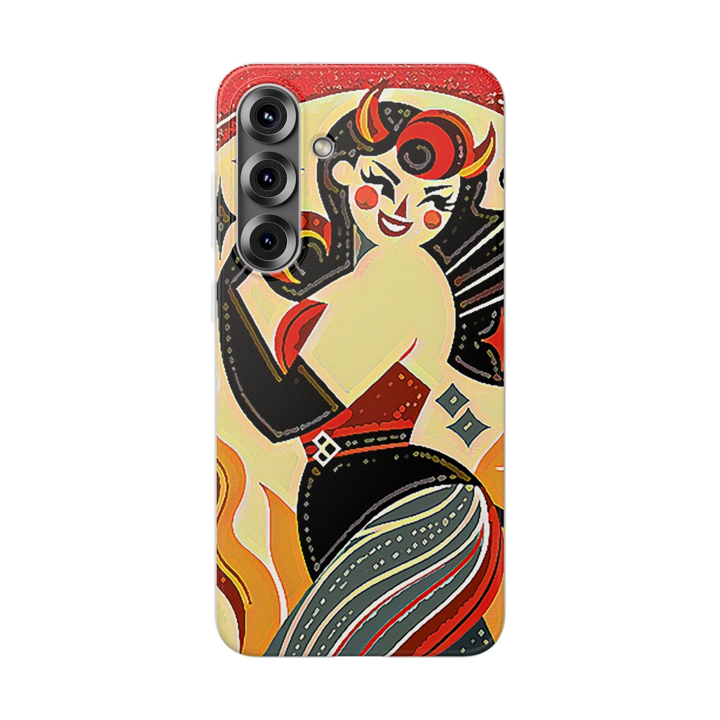 Red & Black Female Devil Flexi Phone Case