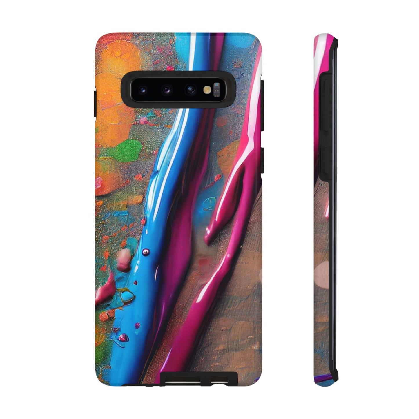 Colorful Artistic Paint Splatter Tough Phone Case