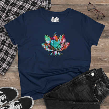 Graffiti Lotus Bloom Women's Cotton Tee