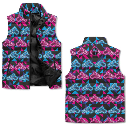Neon Glocks Zip Up Puffer Vest