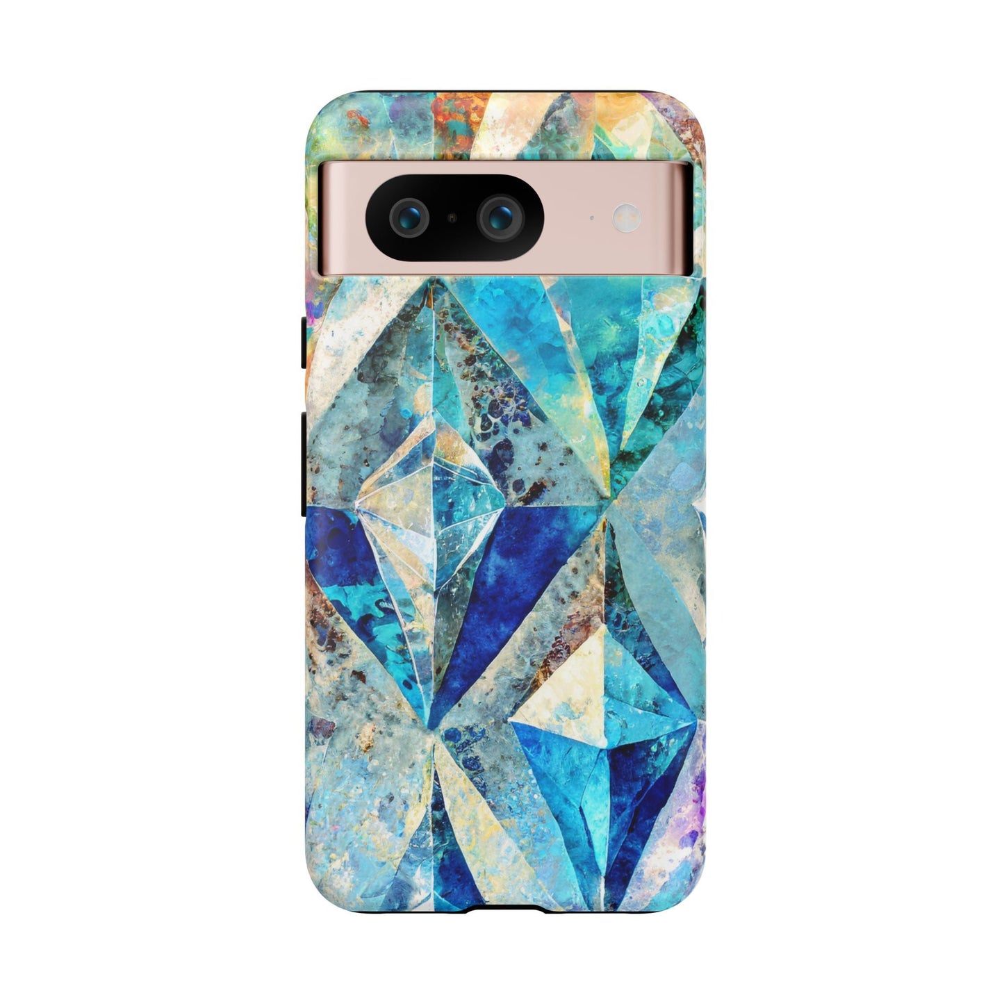 Diamond Blue Abstract Tough Phone Case