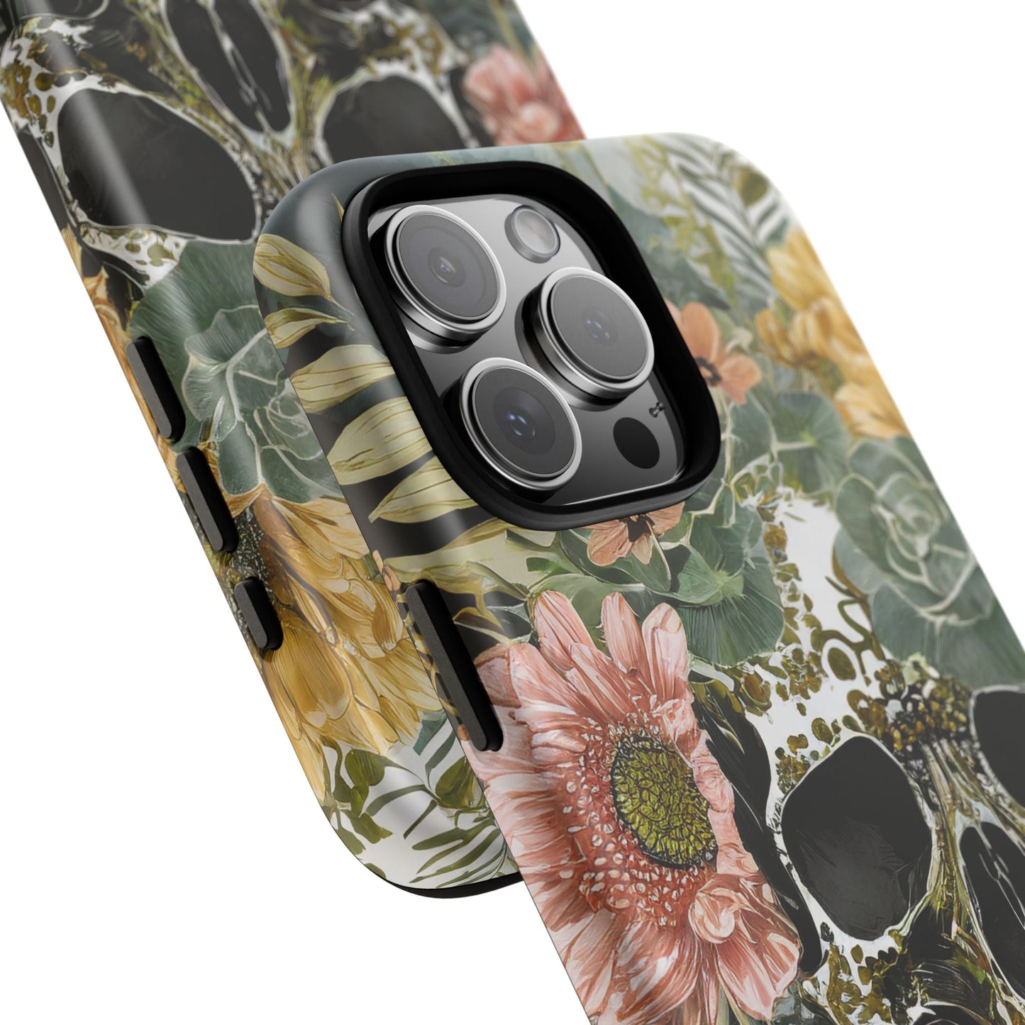 Floral Skull Tough Phone Case
