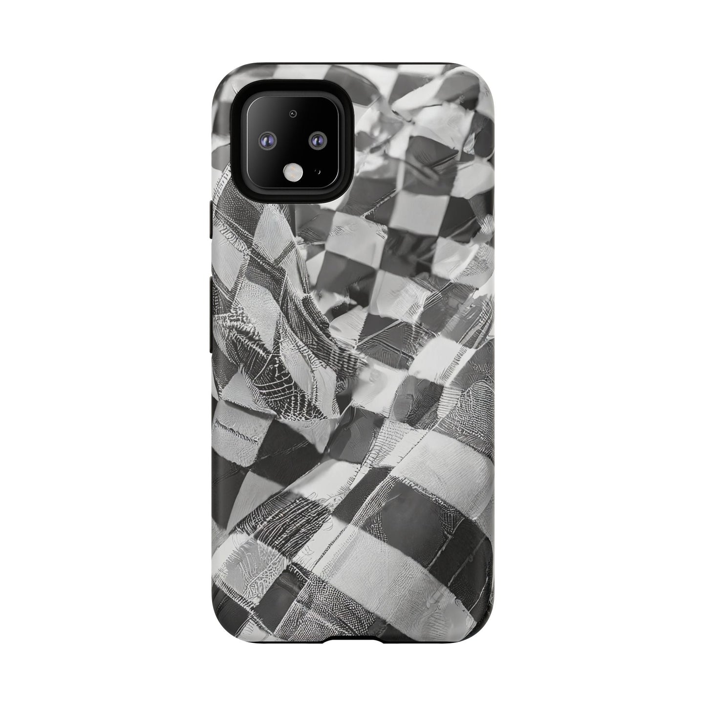 Abstract Checker Print Tough Phone Case