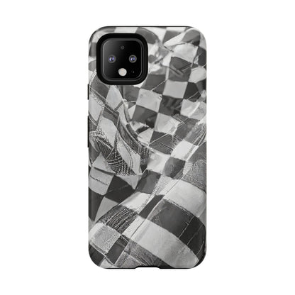 Abstract Checker Print Tough Phone Case