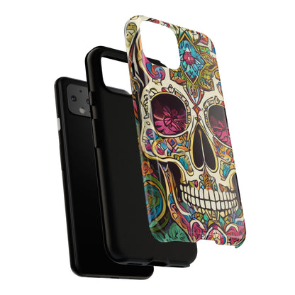 Colorful Sugar Skull Tough Phone Case