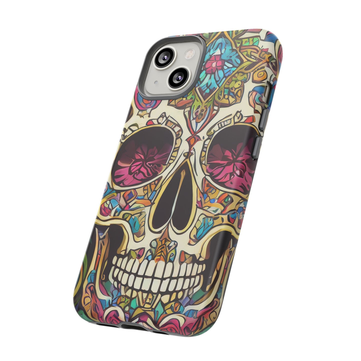 Colorful Sugar Skull Tough Phone Case
