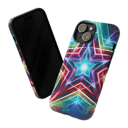 Neon Light Stars Tough Phone Case