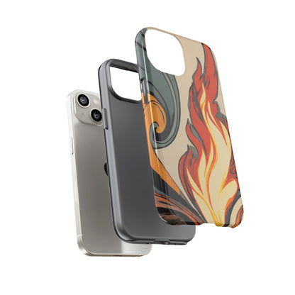 Artistic Flames Abstract Tough Phone Case