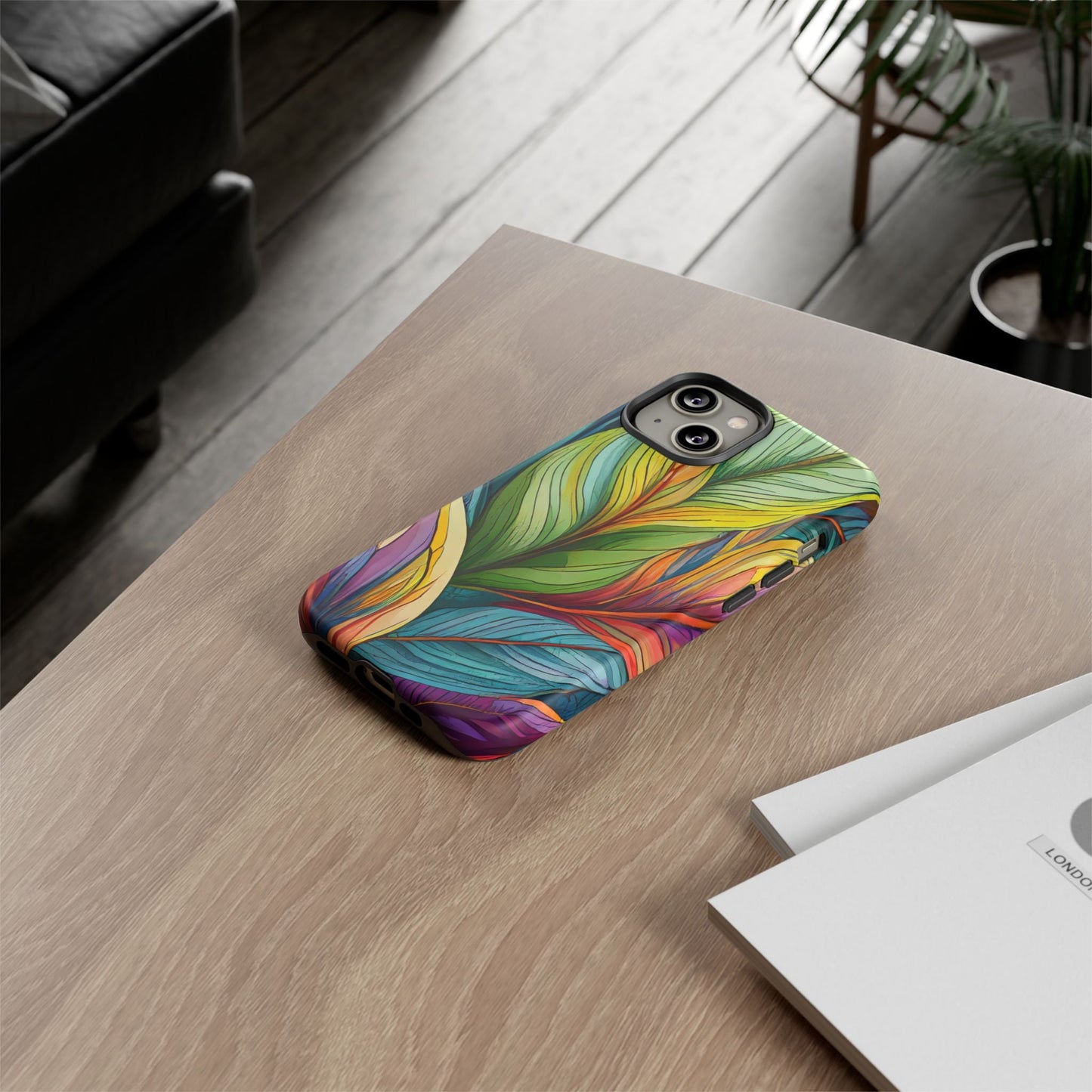 Vibrant Tropical Leaf Tough Phone Case