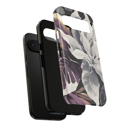 White & Plum Floral Tough Phone Case