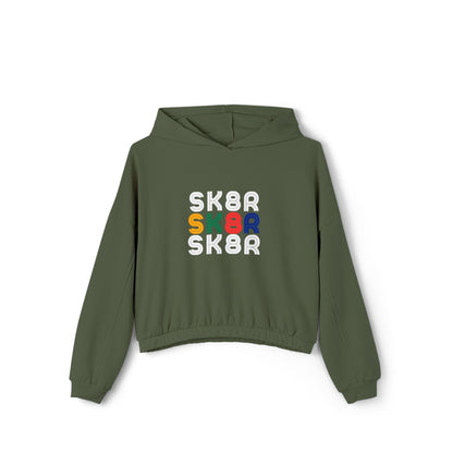 Women’s Cropped Retro Skater Hoodie