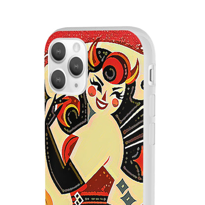 Red & Black Female Devil Flexi Phone Case
