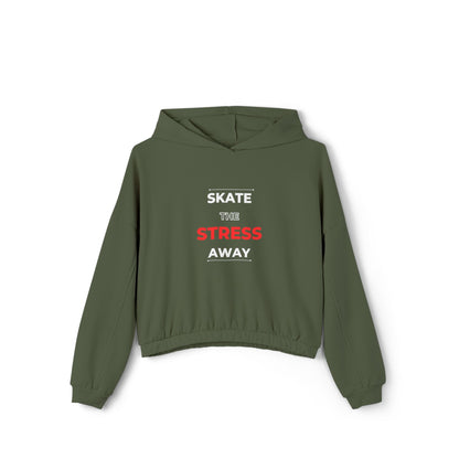 Women’s Cropped Skate the Stress Away Hoodie