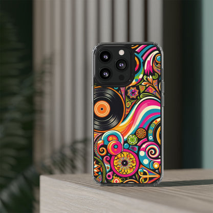 Colorful Vinyl Record Clear Phone Case