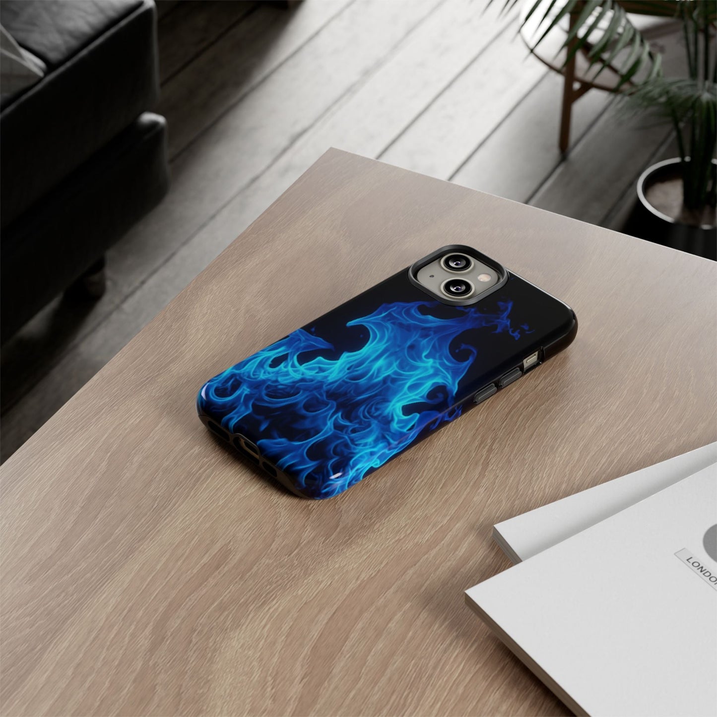 Blue Flames Tough  Phone Case