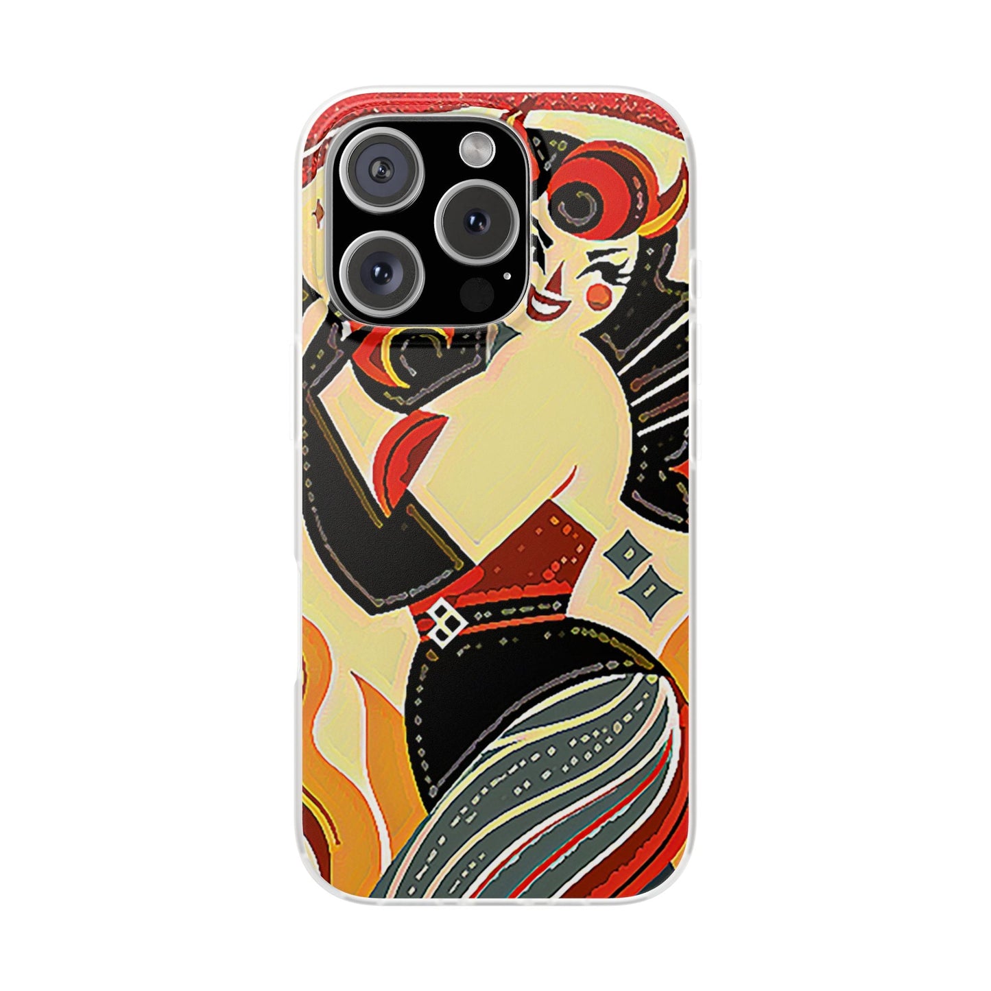 Red & Black Female Devil Flexi Phone Case