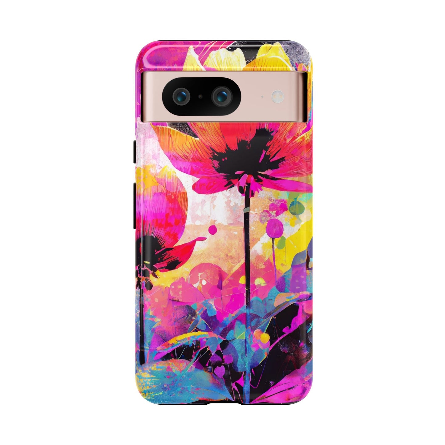 Neon Floral Tough Phone Case