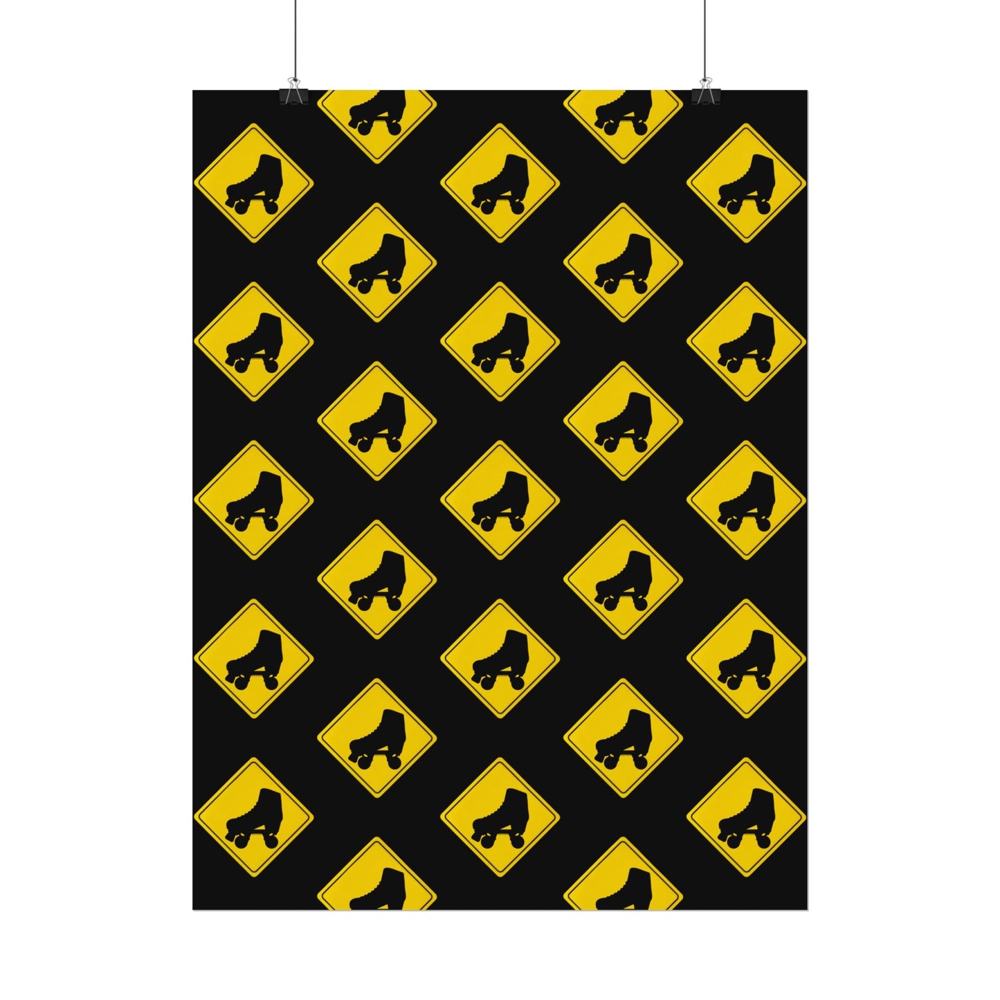 Warning Skater Rolled Poster