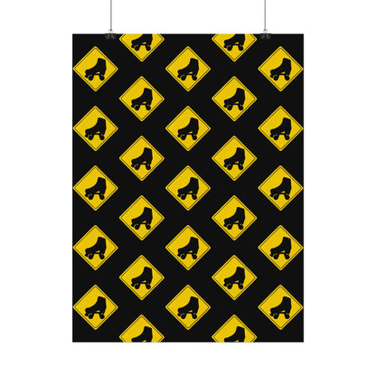 Warning Skater Rolled Poster