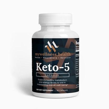 Keto-5 Natural Ketosis Fat Burner Supplement - 60 Capsules