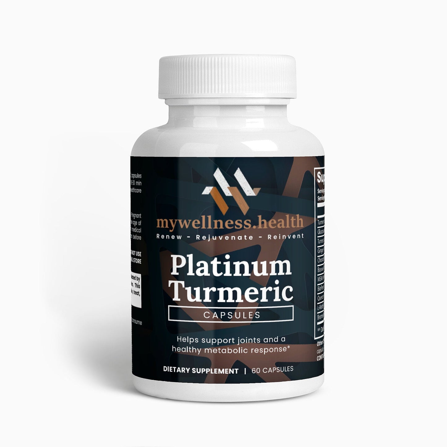 Platinum Turmeric Supplement with Glucosamine & BioPerine - 95% Curcuminoids